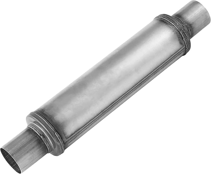 TECTRUC 2.5'' Exhaust Muffler,2.5" Inlet/Outlet Exhaust Mufflers 2.5 Universal Muffler Stainless Steel Straight Through Design performance muffler 2.5 inlet and outlet,Deep Sound for Cars (1 pack) - Image 1